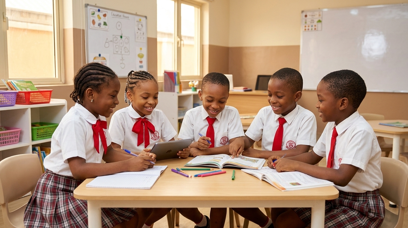 Rosa Mystica Students in School Uniform